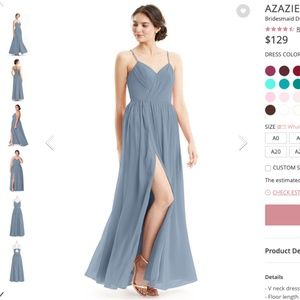Azazie Cora Bridesmaid Dress Dusty Blue